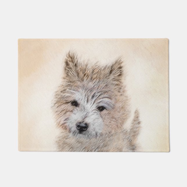 Felpudo Pintura de Cachorro de Cairn Terrier - Arte Perro  (Anverso)