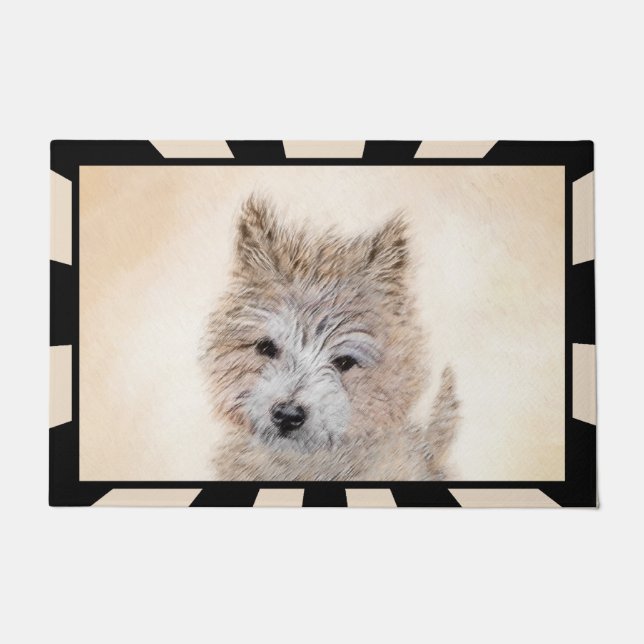 Felpudo Pintura de Cachorro de Cairn Terrier - Arte Perro  (Anverso)