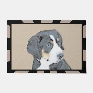 Felpudo Pintura de cachorro de perro de montaña de Berna -