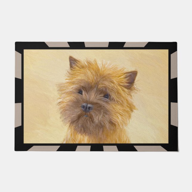 Felpudo Pintura de Cairn Terrier - Arte de Perro Original. (Anverso)