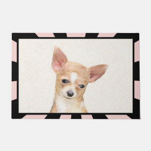 Felpudo Pintura de Chihuahua - Arte de Perro Original Lind