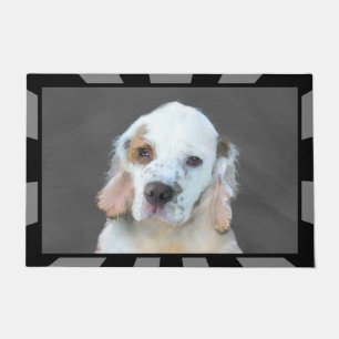 Felpudo Pintura de Clumber Spaniel - Arte de Perro Origina
