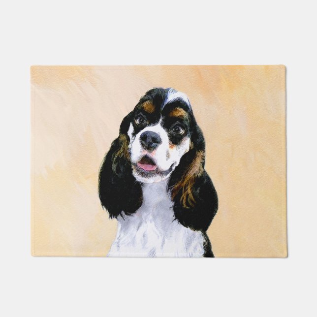Felpudo Pintura de Cocker Spaniel (Parti) - Arte Perro Ori (Anverso)