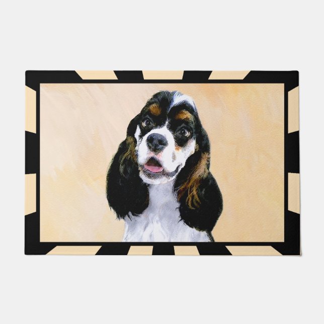 Felpudo Pintura de Cocker Spaniel (Parti) - Arte Perro Ori (Anverso)