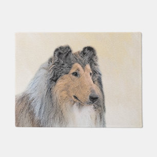 Felpudo Pintura de Collie (Rough) - Arte de perro original