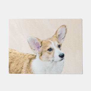 Felpudo Pintura de Corgi galés de Pembroke - Arte Perro Or