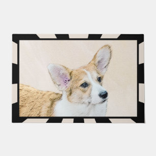 Felpudo Pintura de Corgi galés de Pembroke - Arte Perro Or