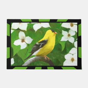 Felpudo Pintura de Goldfinch - Arte de Perro Original.