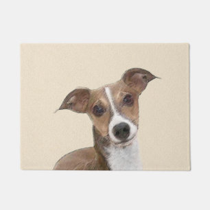 Felpudo Pintura de Greyhound italiana - Arte Perro Origina