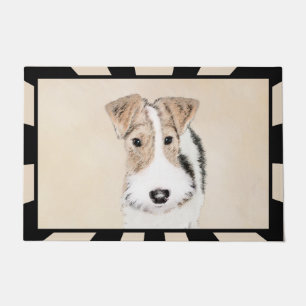 Felpudo Pintura de hilo Fox Terrier - Arte de Perro Origin