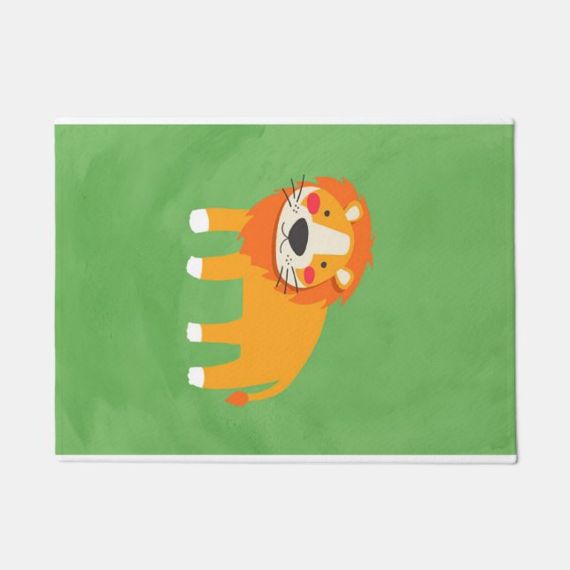 Felpudo Pintura de León Cute (Anverso)