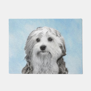 Felpudo Pintura de Lowchen - Arte de perro original muy li
