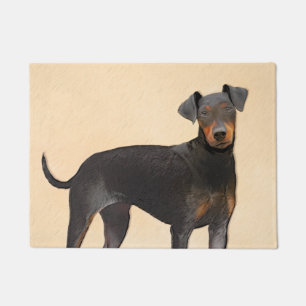 Felpudo Pintura de Manchester Terrier Arte Animal Original