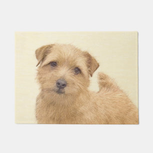 Felpudo Pintura de Norfolk Terrier - Arte Perro Original
