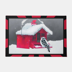 Felpudo Pintura de pájaro lechoso - Arte original de pájar