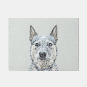 Felpudo Pintura de perro de ganado australiano - Arte orig