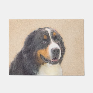 Felpudo Pintura de perro de montaña de Bernese - Arte de