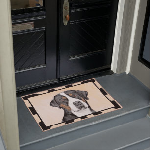 Felpudo Pintura de Perro de Montaña Grande Suiza - Arte o