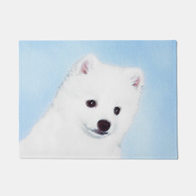 Felpudo Pintura de perro esquimal estadounidense - Arte de (Anverso)