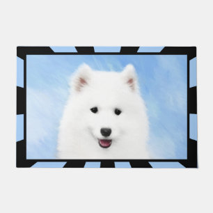 Felpudo Pintura de pimienta de Samoyed - Arte Perro Origin