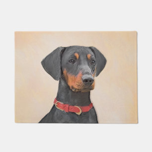 Felpudo Pintura de Pinscher original de arte animal