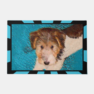 Felpudo Pintura de pipa de Fox Terrier - Arte Perro Origin