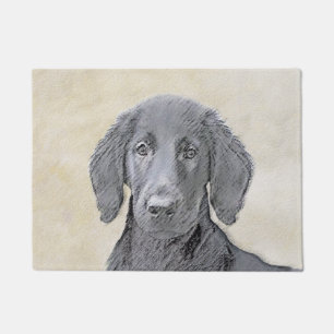 Felpudo Pintura de recuperación plana - Arte de perro orig