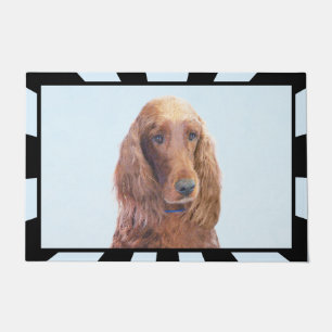 Felpudo Pintura de Setter Irlandés - Arte de Perro Origina