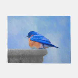 Felpudo Pintura del Bluebird - arte original del pájaro