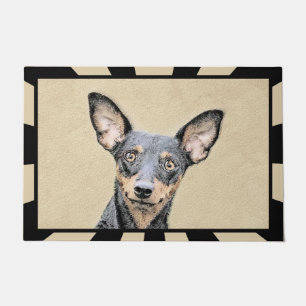 Felpudo Pintura en miniatura de Pinscher Cute arte origina
