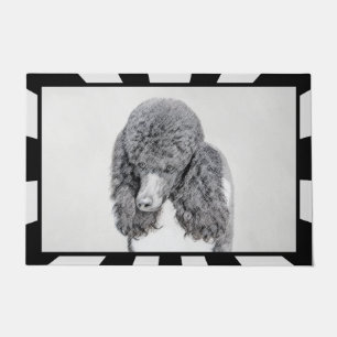 Felpudo Pintura estándar de pop negro - Arte de perro