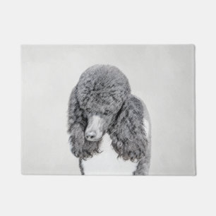 Felpudo Pintura estándar de pop negro - Arte de perro