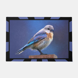 Felpudo Pintura (femenina) del Bluebird - arte original