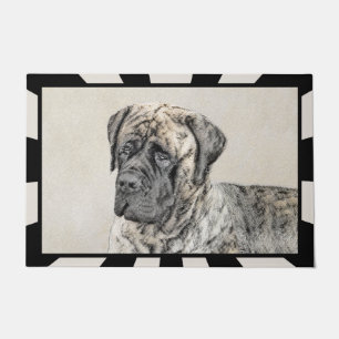 Felpudo Pintura inglesa de castiff (Brindle) - Arte de per