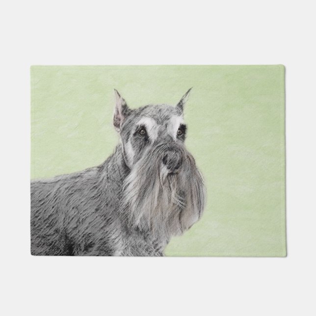 Felpudo Pintura Schnauzer (gigante, estándar) - Arte de pe (Anverso)