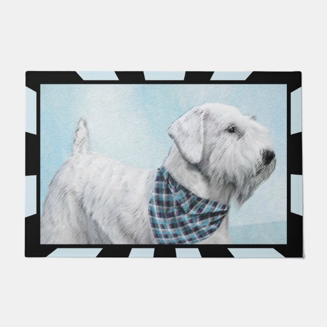Felpudo Pintura Sealyham Terrier - Arte Perro Original. (Anverso)