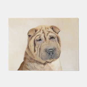 Felpudo Pintura Shar Pei - Arte Perro Original.