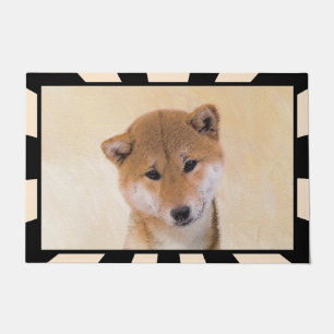 Felpudo Pintura Shiba Inu (roja) - Arte Perro Original