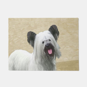 Felpudo Pintura Skye Terrier - Arte Perro Original.