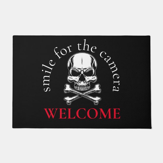 Felpudo Pirata Cross Bones Skull Doormat (Anverso)