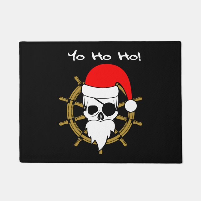 Felpudo Piratas navidades en camiseta (Anverso)