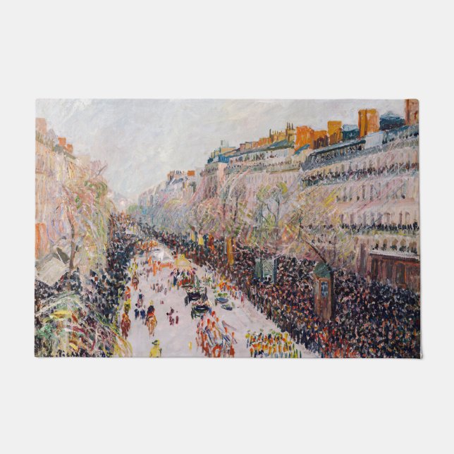 Felpudo Pissarro - Montmartre, Mardi Gras en el Boulevard (Anverso)
