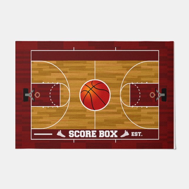 Felpudo Pista de baloncesto Rubber Doormat (Anverso)