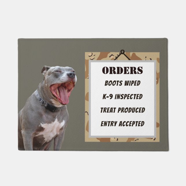 Felpudo Pitbull Entryway Orders Doormat (Anverso)