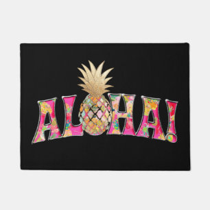 Felpudo PixDezines Aloha Pineapple/DIY fondo añadir txt