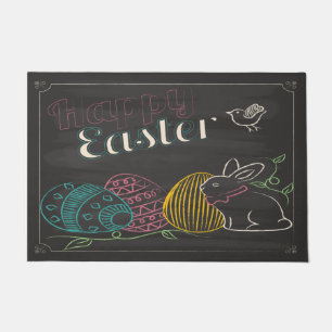 Felpudo Pizarra Pascua feliz 24" x 36" Doormat
