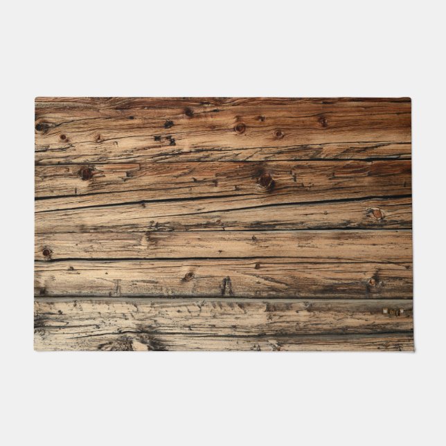 Felpudo Pizarra rústica de carpintería de madera de roble (Anverso)