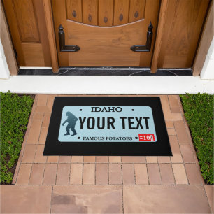 Felpudo Placa de licencia de Idaho Sasquatch