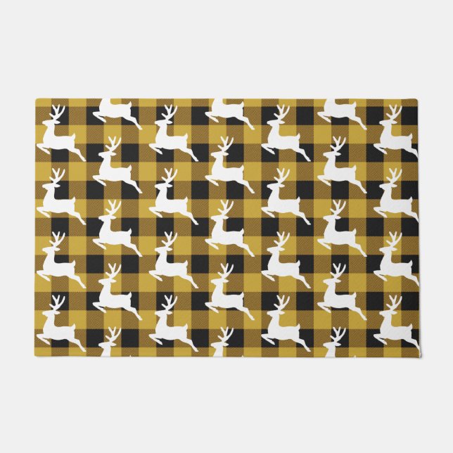 Felpudo Plaid and deer  doormat (Anverso)