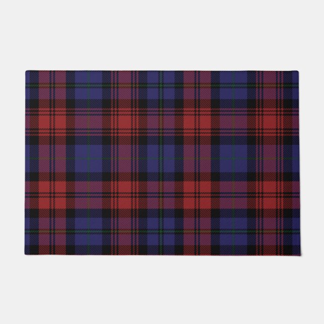 Felpudo Plaid Clan MacLachlan Red Purple Check Tartán (Anverso)